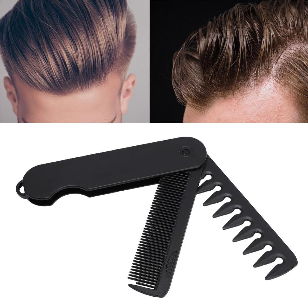 2pcs Compact Size Folding Pocket Combs Folding Design Texture Comb Wide Tooth Comb For Travel