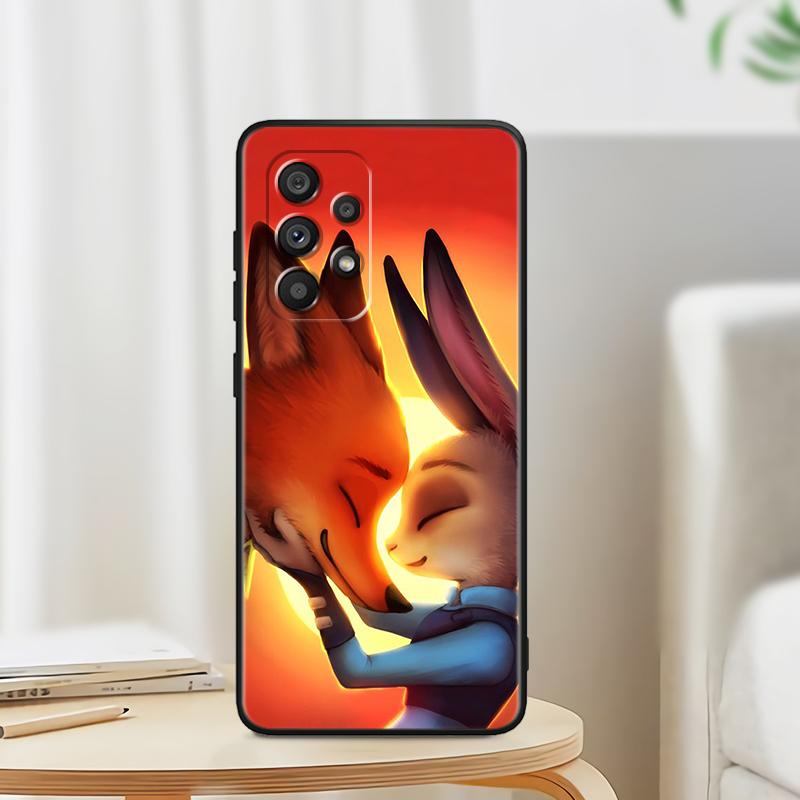 Аниме Джуди Зверополис для Samsung Note 20 10 Ultra Plus A31 A14 A12 A70 A34 A25 A04 A05 A15 A24 5G черный чехол для телефона