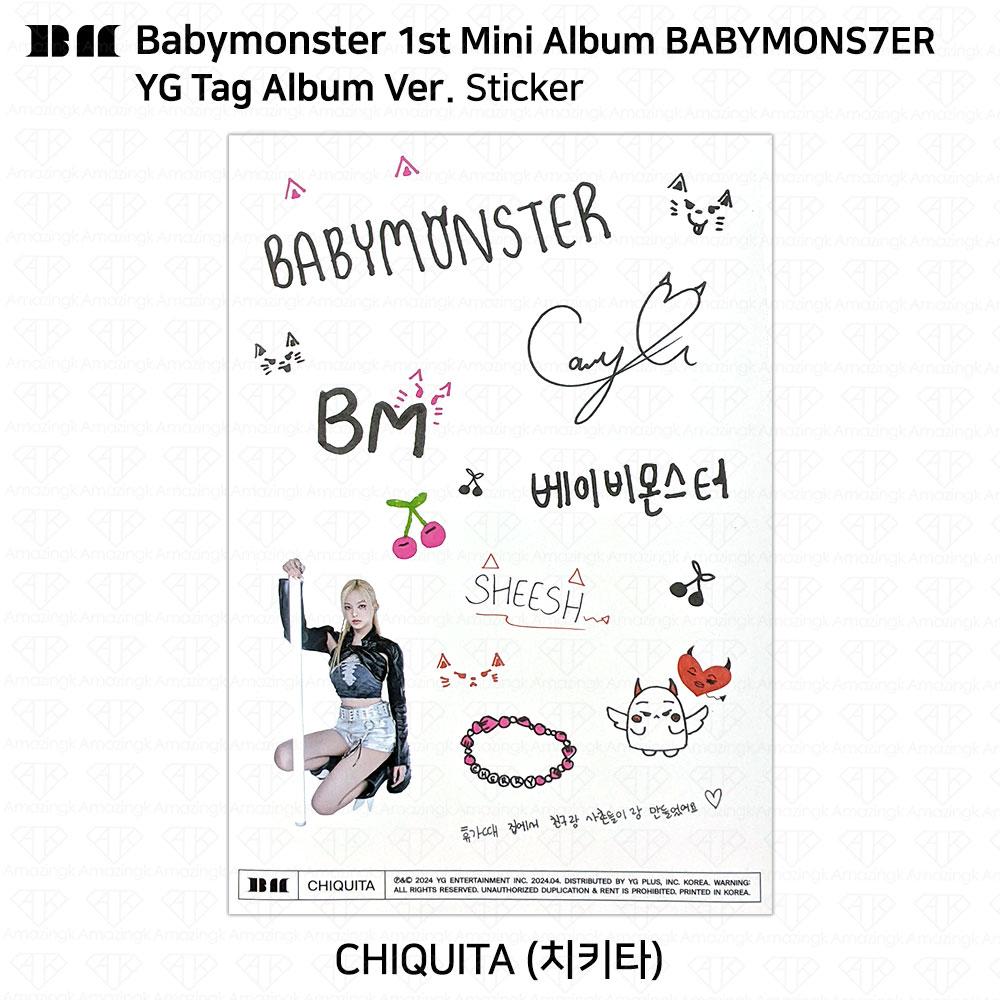 BABYMONSTER Официальная фотокарточка первого мини-альбома BABYMONS7ER Ахён Рами Рора Аса
