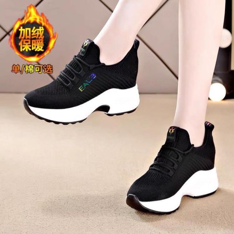 Модная трендовая спортивная обувь 2024 Осень Новинка Сетка Толстая подошва Нескользящая Повседневная Высокая посадка Женская спортивная обувь Zapatillas Deporte Кроссовки