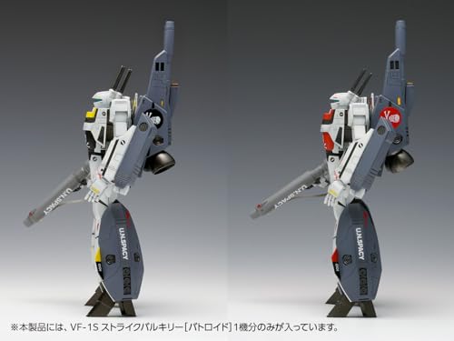 Wave Суперразмерная крепость Макросс VF-1S Ударная Валькирия Бэтроид Итидзё Хикару/Рой Фоккер Кастом, Масштаб 1/100, Высота примерно 16 см, Пластиковая Мо