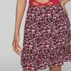 Short Floral Printed Fluid Skirt Woman