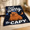 Don't Worry Be Capy Capybara Coral Fleece Blanket