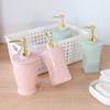 Stained Carved Empty Pump Refillable Bathroom Gel Bottles Shampoo Shower Dispenser Liquid Soap Dispenser Bath Gel Press Refills