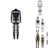Stretchy Robot Armor Print Halloween Cosplay Jumpsuit Bodysuit Costume