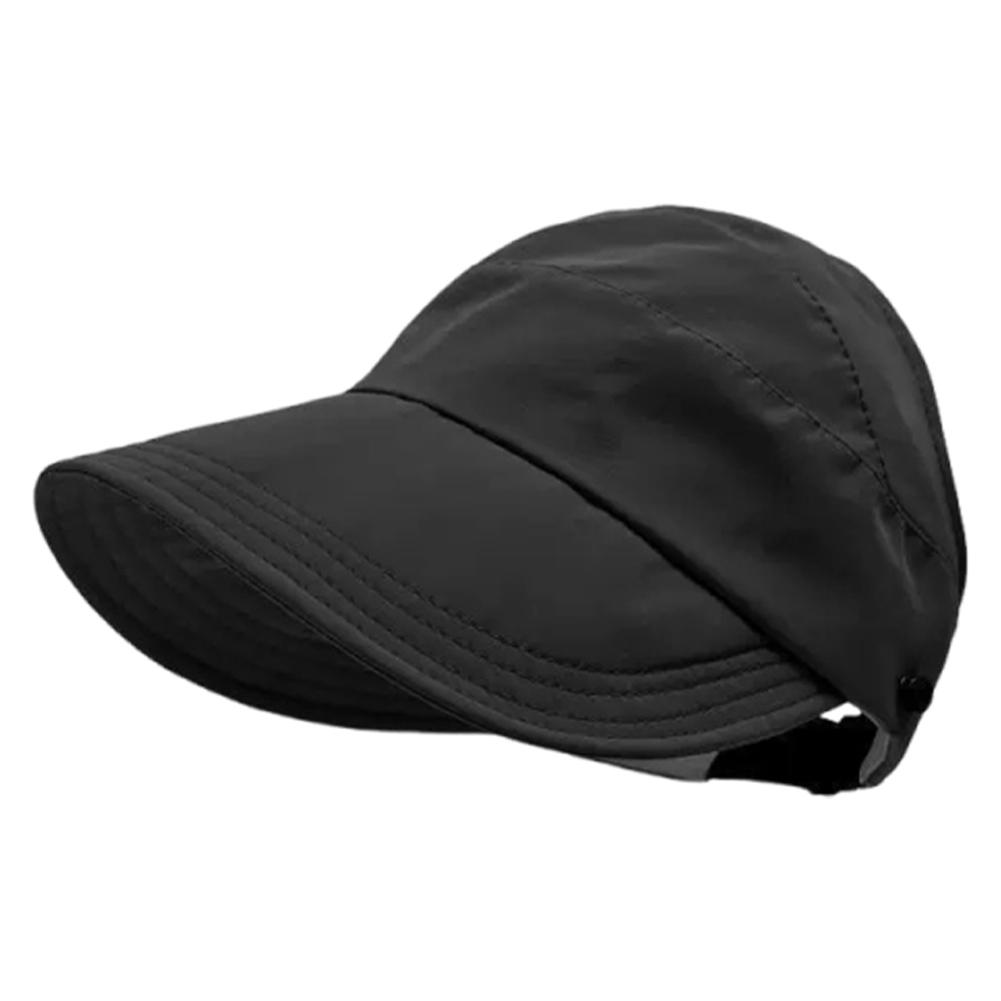 Уличная шляпа от солнца с полым верхом и защитой от УФ-лучей, складная пляжная шляпа, портативный козырек от солнца для женщин