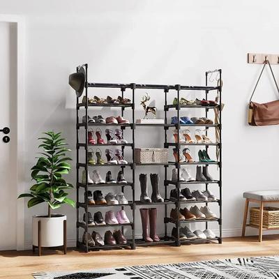 Обувь Ботинки Полка 9 Ярусов Большая Стойка для Обуви для Шкафа 50-55 Пар Обувная Башня Прихожая Экономия Места Органайзер для Обуви Стойка Вешалка для Шляп