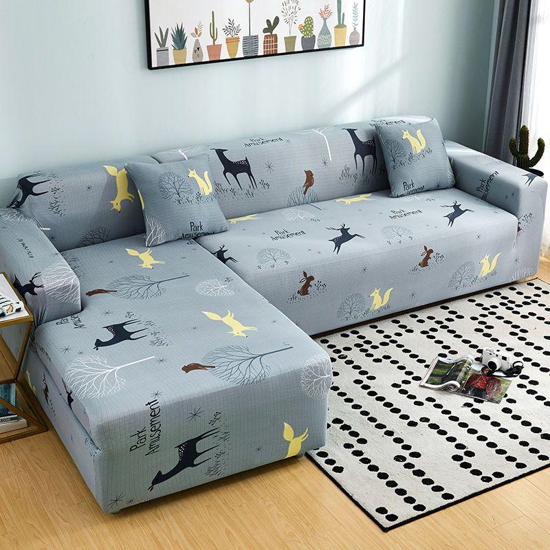 Чехол на подушку для дивана с геометрическим принтом, защита для мебели, L-образный угловой чехол для кресла, эластичный чехол для дивана для гостиной, дома