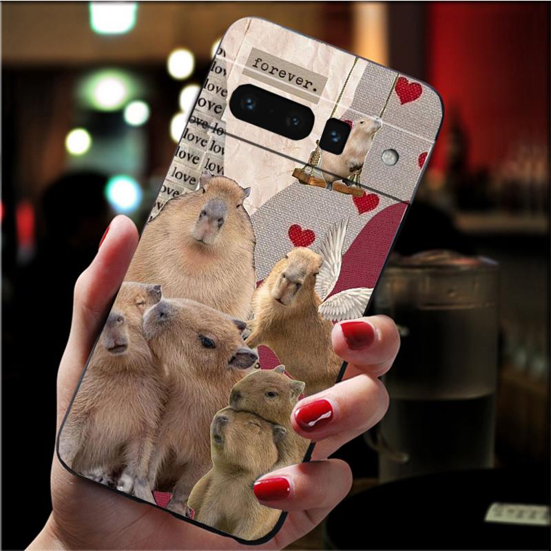 Cute Animal Capybara Phone Case for Google Pixel 10 9 Pro XL 9A 8 7 6 Pro Pixel 8A 7A 6A Pixel 8 7 6 5 Funda