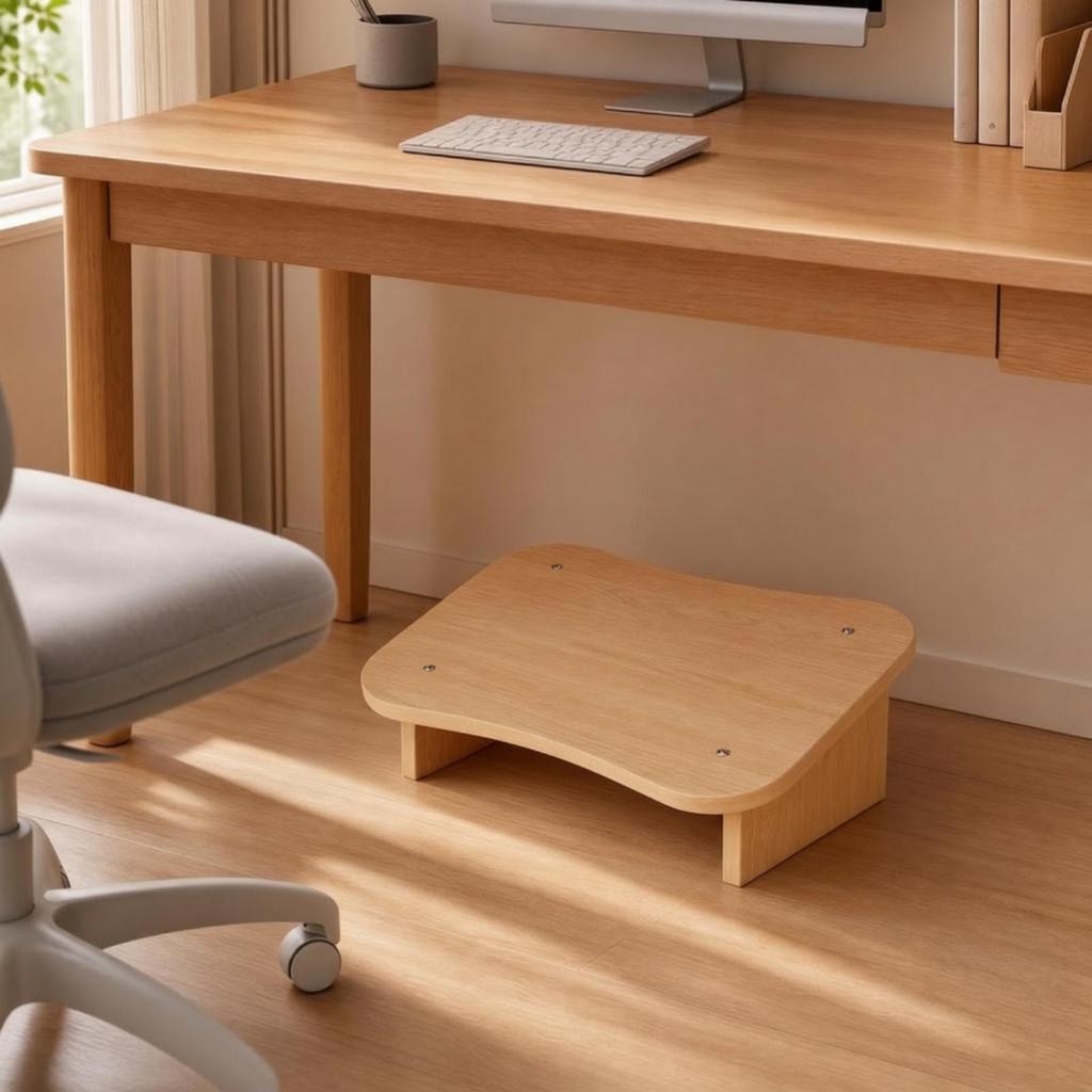 BeneathDesk Footrest Stool Stable Compact Supportive Under Desk Foot Rest for