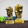 Металлическая статуэтка Мерлиона Декор для дома Фигурка Мерлиона Животные Скульптуры для центра стола Коллекционные предметы Подарок для женщин Мужчин