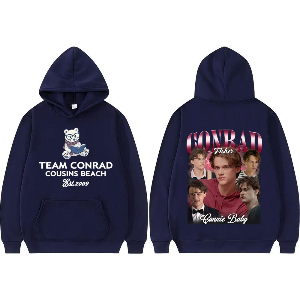 Толстовка Team Conrad Cousins Beach Из фильма Я стала красивой Y2k Худи Conrad Fisher Мужские Женские Оверсайз Свободная Толстовка С Капюшоном Уличная Одежда