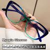 2025 Stylish Cat Eye Myopia Glasses for Women Men Fashion Ins Style Minus Diopter Glasses Unisex Vintage Clear Lens Eyeglasses
