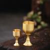 1Pcs Metal Wine Goblet Copper Liquor Cup New Brass Chalice Cup  for Party Home Accessories