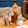 Рождественский Снеговик и Олень Плюшевая Игрушка Декоративная Композиция - Идеальный Подарок для Детей
