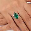 Хромовый диопсид Драгоценный камень 925 Стерлинговое серебро Ювелирное изделие Ручной работы Кольцо для свадебного подарка RR-23-4
