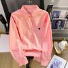 Womens Tops Loose Blouse for Female Heart Embroidery Casual Korean Fashion Women Shirt Long Sleeved Chic Shirts