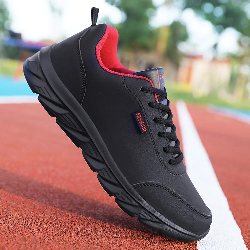 Весенне-осенние мужские черные кроссовки с дезодорантом, водонепроницаемая мужская обувь, легкие мужские кроссовки с мягкой подошвой