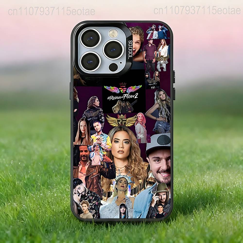 Королева Фلو La Reina Del Flow Чехол для телефона для iPhone 17,16,15,14,13,12,11,Pro,Max,Plus,E,Air,Mini Черный IMD Чехол