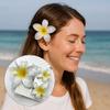 3Pcs/Set Plumeria Flower Hair Claws Gradient Ponytail Clip Colorful Hair Accessories  Summer