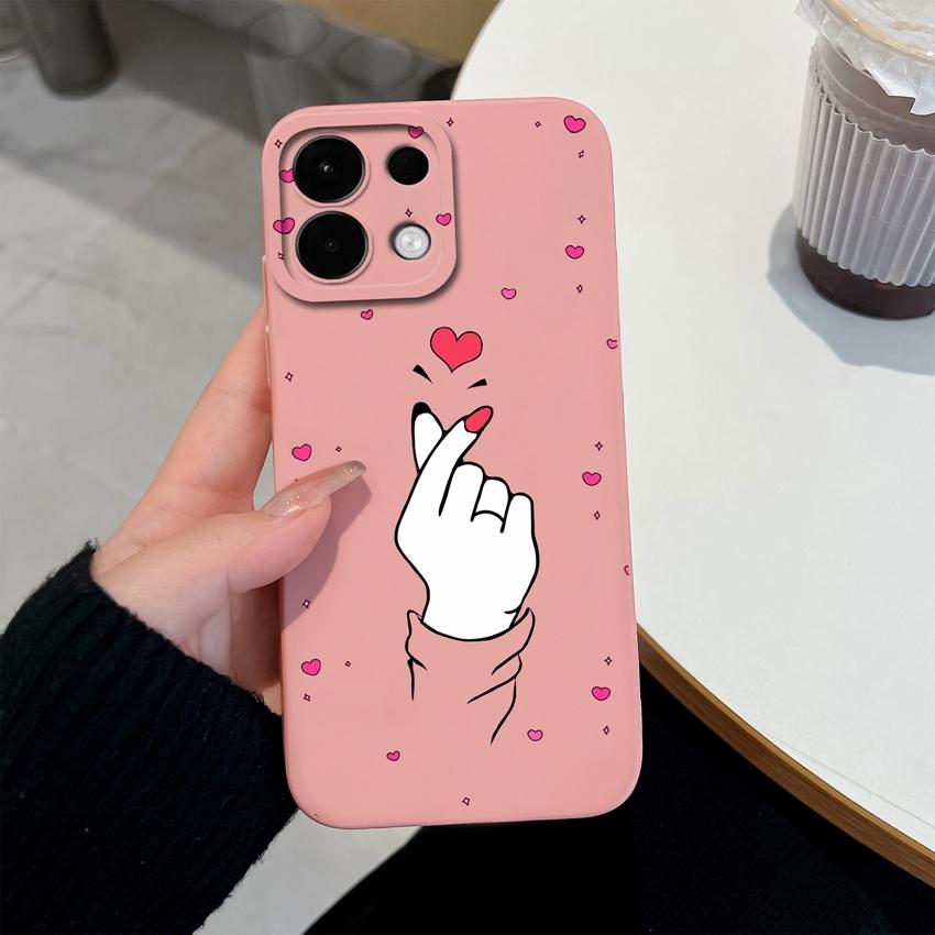 Для Oppo K12 A5 A5X Realme 5 6 7 8 9 10 Pro Plus чехол для телефона Pretty Love Heart Pattern Мягкий силиконовый улучшенный защитный чехол от падения для Oppo Shell