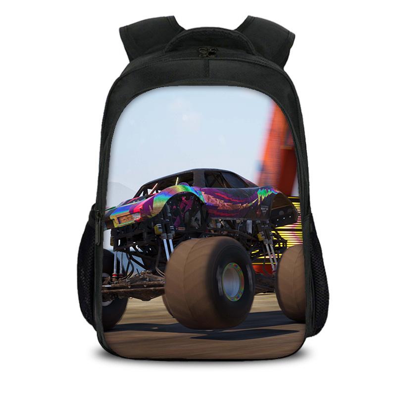 Двухслойный рюкзак Monster Jam с мультяшным принтом, новый тренд, для ученика, лучший спутник в кампусе, подарок на день рождения
