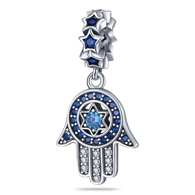 Ocean Blue Cz Бусина 925 Серебро Морская Черепаха Земляная Сова Шарм Подходит для нового браслета Летняя серия Ожерелье с подвеской