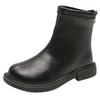 Girls' Single Boots Autumn and Winter New Korean Version Simple Middle-aged and Older Children's Foreign-style Thin Boots Girls' British Boots