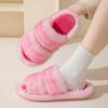 Элегантные мохнатые тапочки Осенние и зимние пушистые тапочки Тапочки Баотоу Домашние тапочки Допамин Хлопковые тапочки Плюшевые тапочки Женская домашняя обувь Тапочки розовые