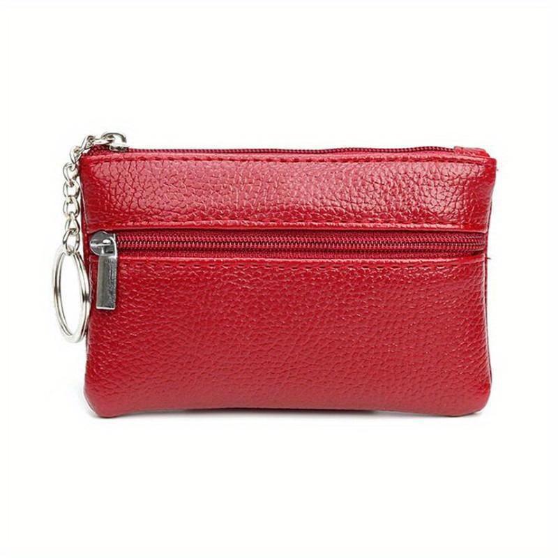 PU Leather Coin Purses Women's Small Change Money Bags Pocket Wallets Key Holder Case Mini Functional Pouch Zipper Card Wallet