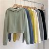 Women's Spring & Autumn Loose Hooded Sweatshirt, Korean Chic & Hong Kong Style, Trendy Short Jacket Top