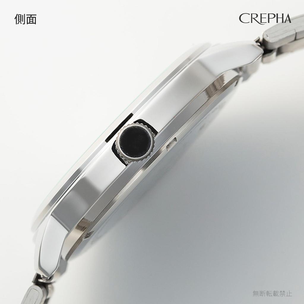 Klefer TE-AM014-WTS Men's Analog Waterproof Watch with Metal Strap, Silver