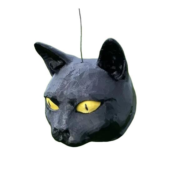 Outdoor Squirrel Feeder Cat Head Feeder, Hanging Funny Animal Garden Nut Dispenser Face, Wild for Backyard Patio Decor Feeding