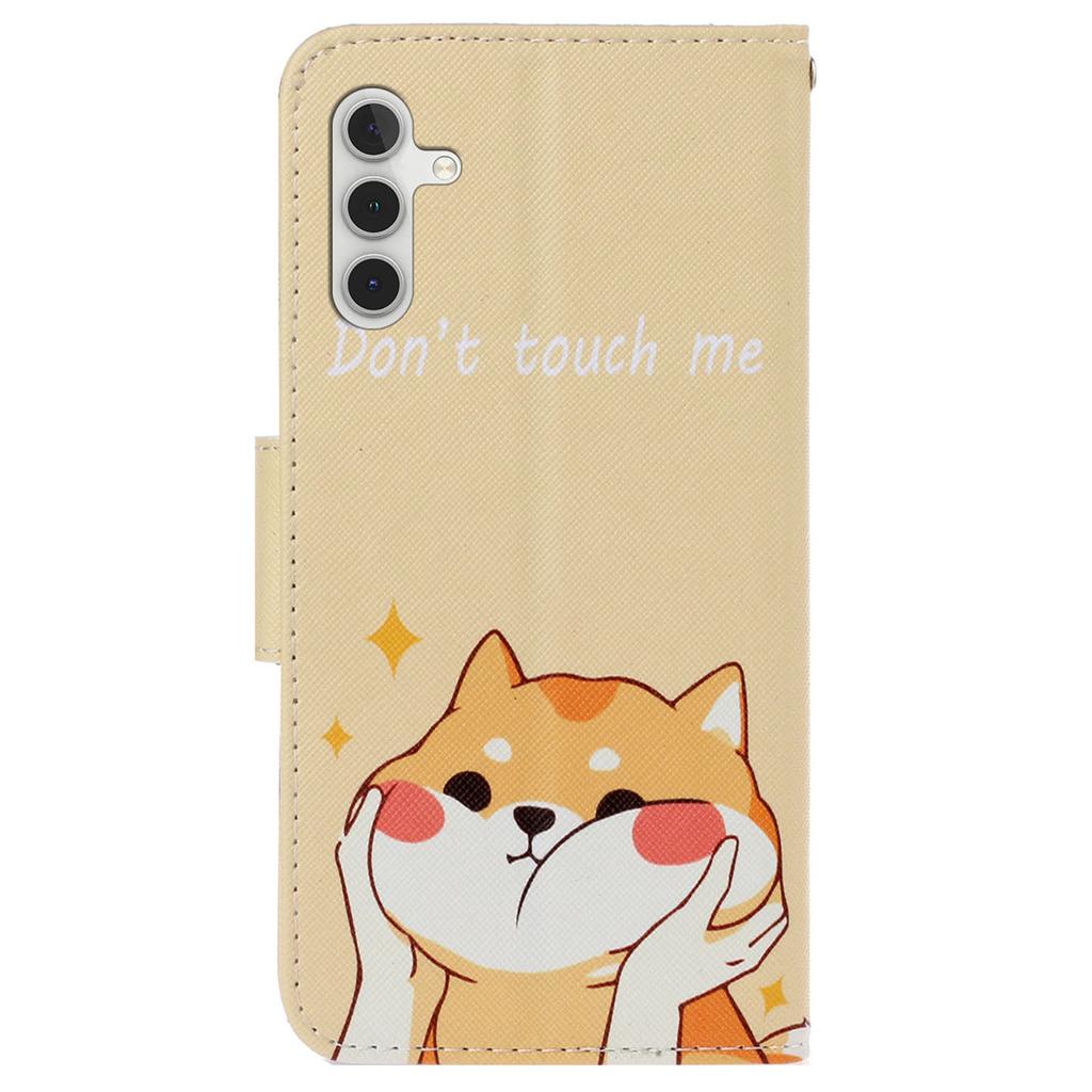 Чехол для Samsung Galaxy A35 5G, PU кожа с текстурой крест-накрест, с ремешком на запястье