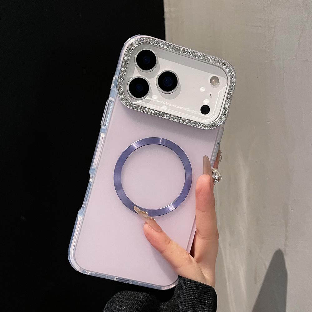 KEYSION Магнитный чехол с драгоценностями для MagSafe для iPhone 16 17 Pro Max Air 16 Plus Прозрачный Матовый ТПУ+ПК Ударопрочный Чехол для Телефона