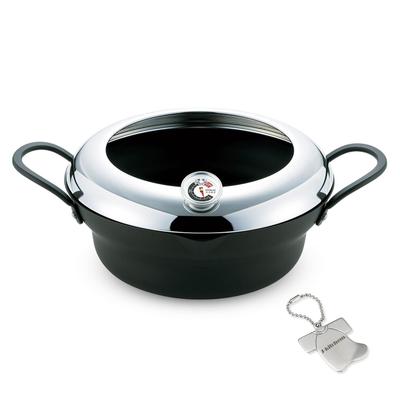 Фритюрница с индукционным нагревом Сделано в Оригинале Т Включено J-kitchens Термометр, 24 см, Совместимо, Газ, Япония, Kankiri-kun