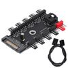 SATA Interface Fan Hub 10‑Way Fan Speed Controller 4Pin Computer Accessories 12V
