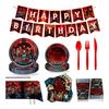 Набор украшений для дня рождения в стиле аниме с одноразовой посудой для детей и фанатов