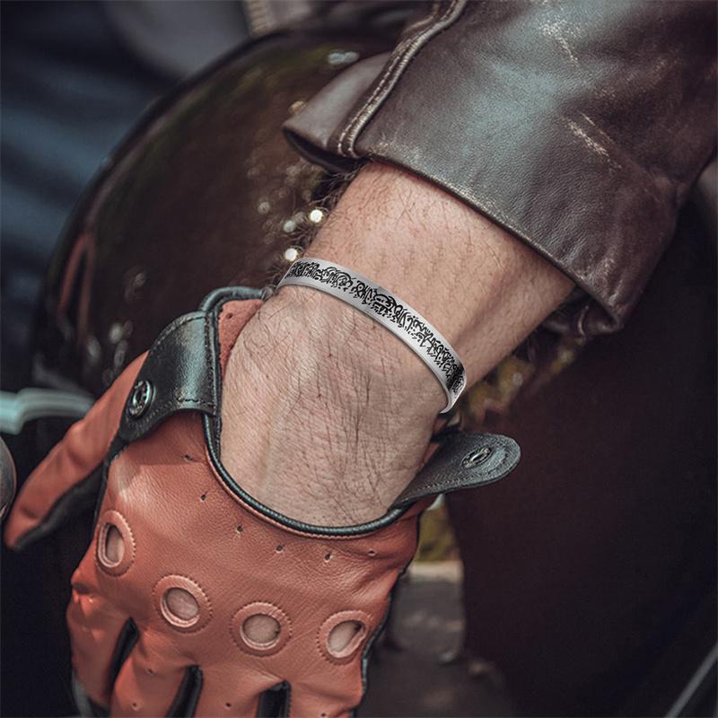 Нержавеющая сталь креативный гравированный исламский браслет Ayatul Kursi мусульманский Аллах Шахада браслет манжета