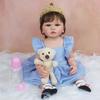 Живая мягкая настоящая сенсорная силиконовая кукла Reborn всего тела с 3D кожей 55 см, милое платье принцессы для девочек, игрушка для купания