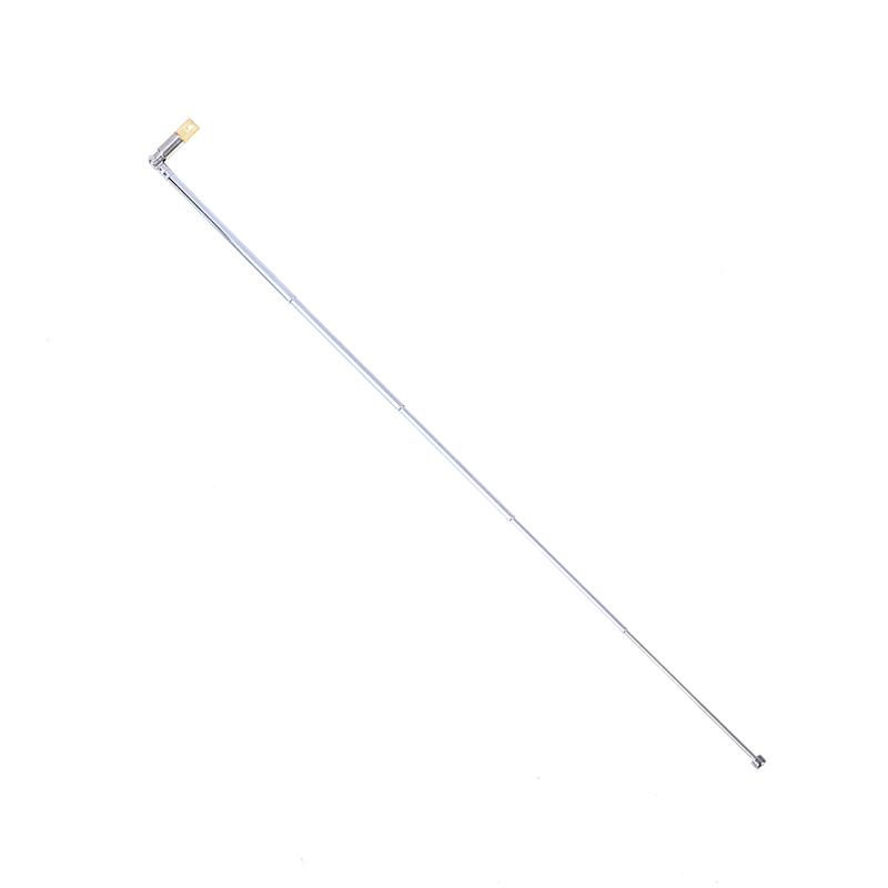 1Pc 37Cm 5 Section Telescopic Stainless Steel Am Fm Radio Universal Antenna