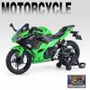 1/12 Kawasakis Ninja 400 Racing Cross-country Motorcycle Model Metal Street Motorcycle Collection Sound and Light Gift