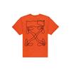 Off-White Abstract Arrows Short Sleeve Over Tee Orange Men Tops OMAA038F191850111910