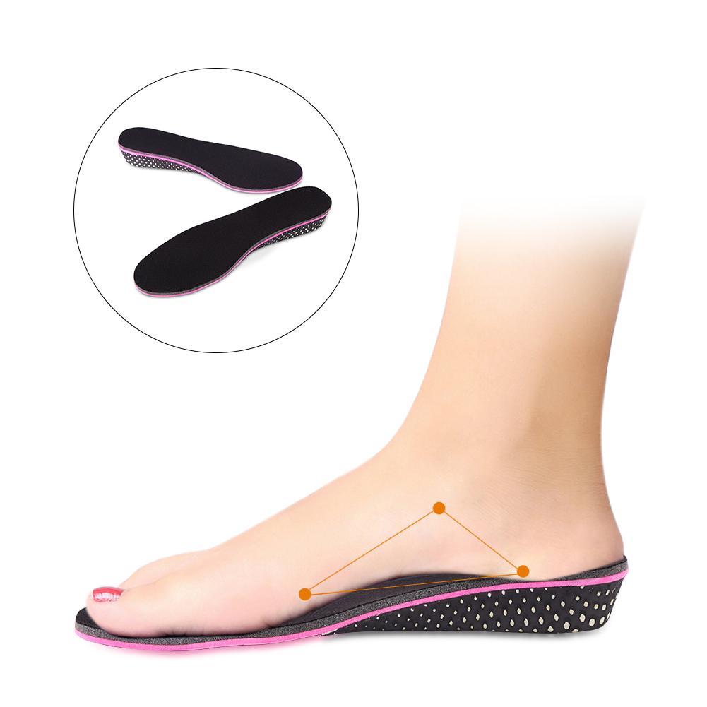 Invisible Height Increase Elevator Insoles Shock Absorbing EVA Heel Lift Insert Shoes Pad 3cm