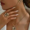 Fashion Jewelry Set Necklace Earrings Ring For Women Ladies
