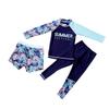 Ymgot Kids' 3-Piece Swimsuit Set, Long Sleeve Rash Guard, Separate Swimwear for Boys and Girls (Size M)