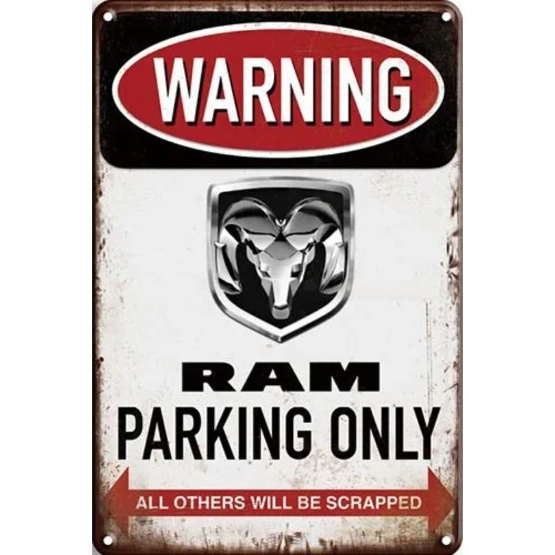 Lamborghini Parking Only Sign, Retro Metal Car Decor Plaque