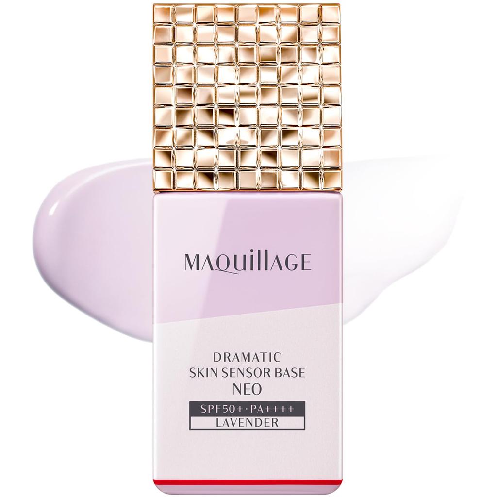 Maquillage База-сенсор Dramatic Skin NEO Лавандовый 25 мл SPF50+ PA++++ Жидкая основа под макияж Без отдушек Стойкость Контроль блеска Защита от УФ-излучения Выравнивание тона пор