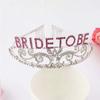Party Crown Hair Crown Tiara Letter Crown Bridal Tiara Rhinestone Bride To Be Letter Crown