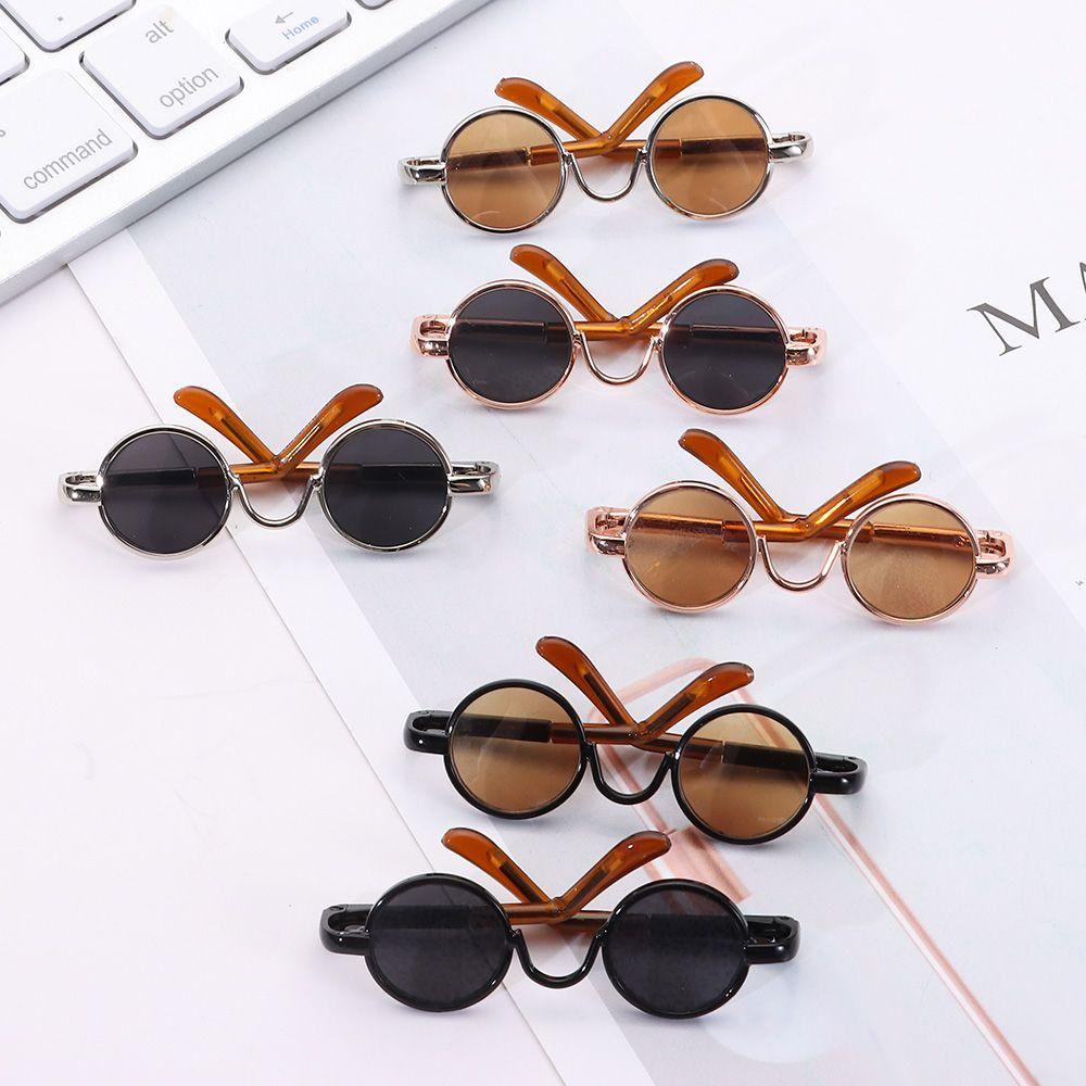 Plush Doll for 1/61/12 BJD Cute Round Frame Glasses Clothes Plush Doll Eyeglasses For 1/4 Dolls